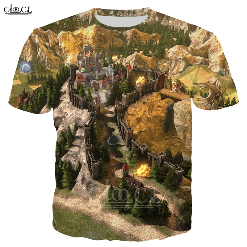 

New Fashion Summer T Shirt Game Heroes of Could & Magic Print T-shirt Unisex Casual Streetwear T Shirts Tops B16