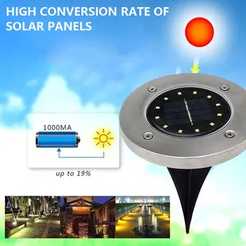 

Solar Powered Ground Light 4pcs 4-20LED Pathway Floor Light Underground Lamps Outdoor Garden Landscape Garden Lawn Lamp