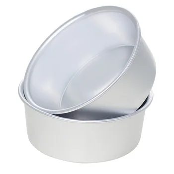 

5Inch Silver Round Bread Cake Pan Bakeware Mold Baking Tray Mould Kitchen Aluminium Alloy Baking Cake Pan Quick To Clean