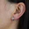 100% 925 Sterling Silver Love Heart Knot Mini Small Huggie Hoop Earring Multi Piercing Jewelry 4