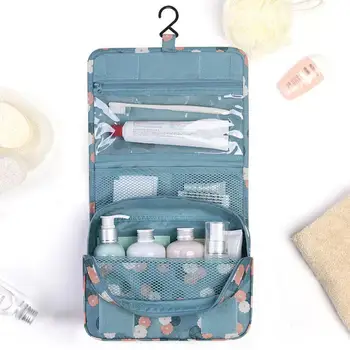 

2020 Hanging Flower Travel Waterproof Hanging Folding Cosmetic Bag Toiletry Storage Organizer With Multiple Mesh Bags