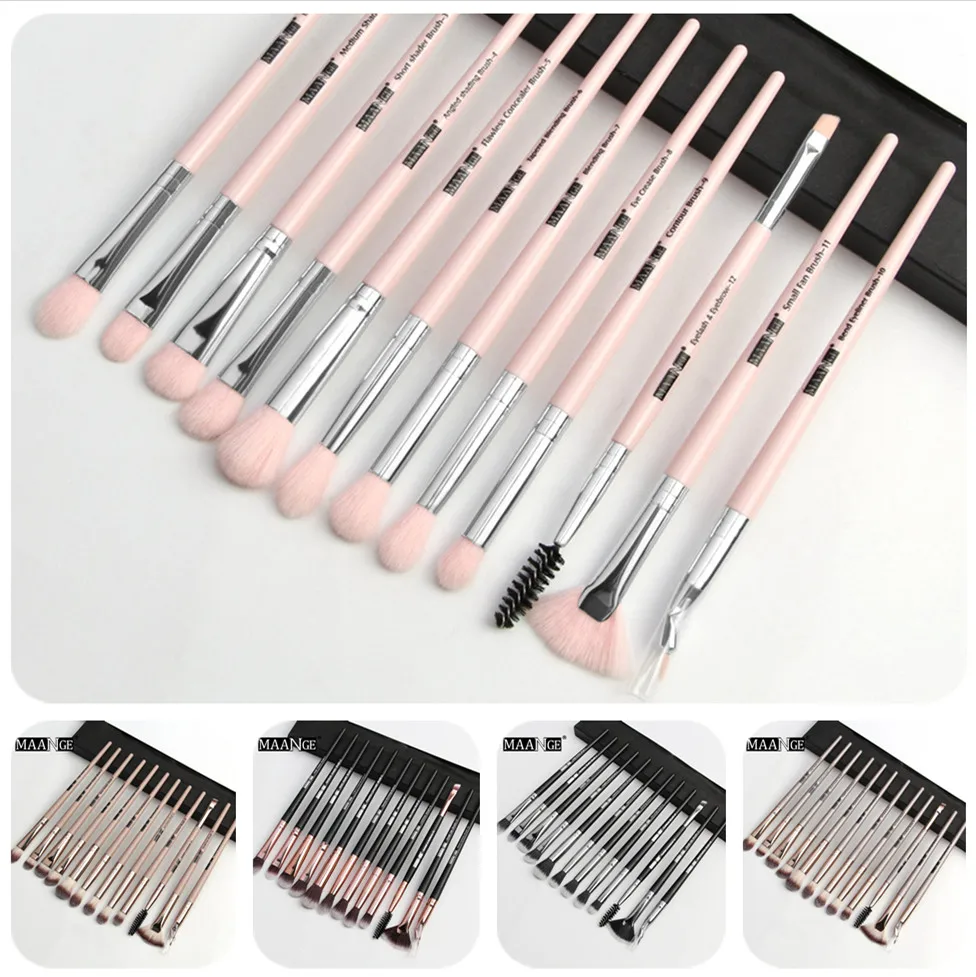 

New Make Up Brushes 7-12 PCS Professional Blending Eyeshadow Foundation Powder Eyebrow Brush For Makeup Cosmetic Beauty Set