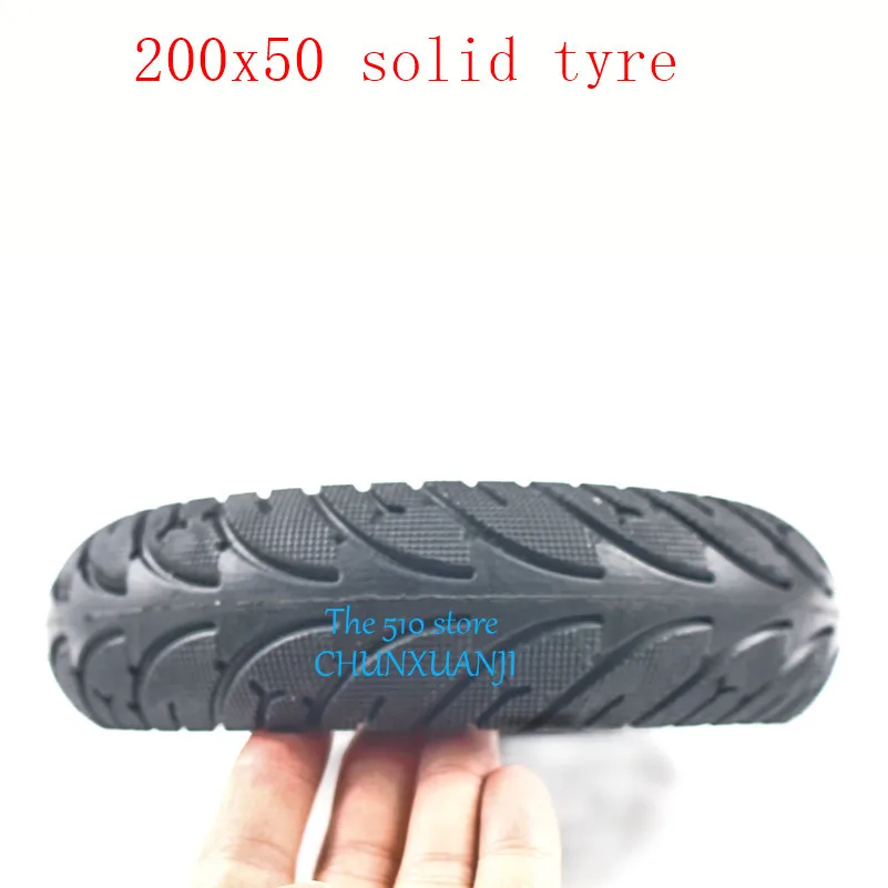 200x50 электрический скутер Твердые TyreWith ступицы колеса 8 дюймов скутер шины диски из алюминиевого сплава твердые шины электрический автомобиль сплошное колесо