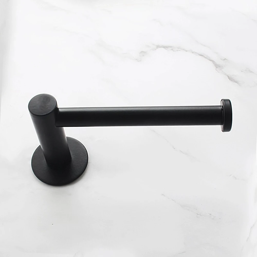 3M матовый черный самоклеющийся держатель для туалетной бумаги Круглый из нержавеющей стали современный держатель для ванной комнаты