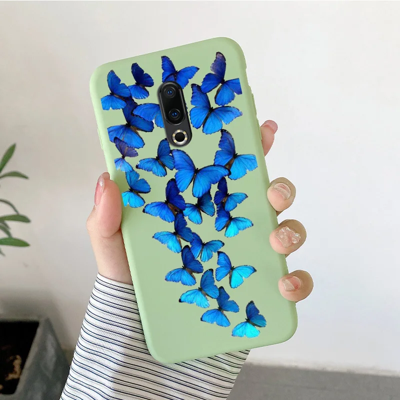 For Meizu 16 16t 16s 16x 16xs Plus Case Cartoon Flower Butterfly Pattern Shell Painted Silicone Protection Phone Cover cases for meizu Cases For Meizu