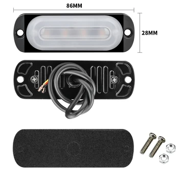 

12W Signal Light 4LED Motorcycle Truck Off-road Vehicle Fog Lamp Plastic