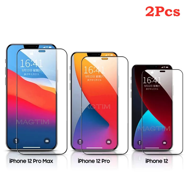 9H Full Coverage Tempered Glass Screen protector For iPhone 12 13 14