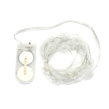 

1pc Fairy Lights Battery Operated Power Saving 20 LED String Lights for Home Decoration Celebration