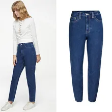 Джинсы из хлопка с высокой талией, женские винтажные джинсы больших размеров, женские брюки, свободные джинсы-бойфренды, повседневные уличные брюки