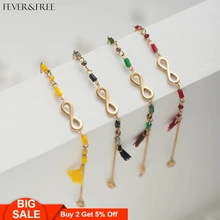 Fever& Free, винтажные аксессуары, Mujer, очаровательный золотой браслет для женщин, браслет из нержавеющей стали с бусинами-бабочками, Женские Ювелирные изделия для любви