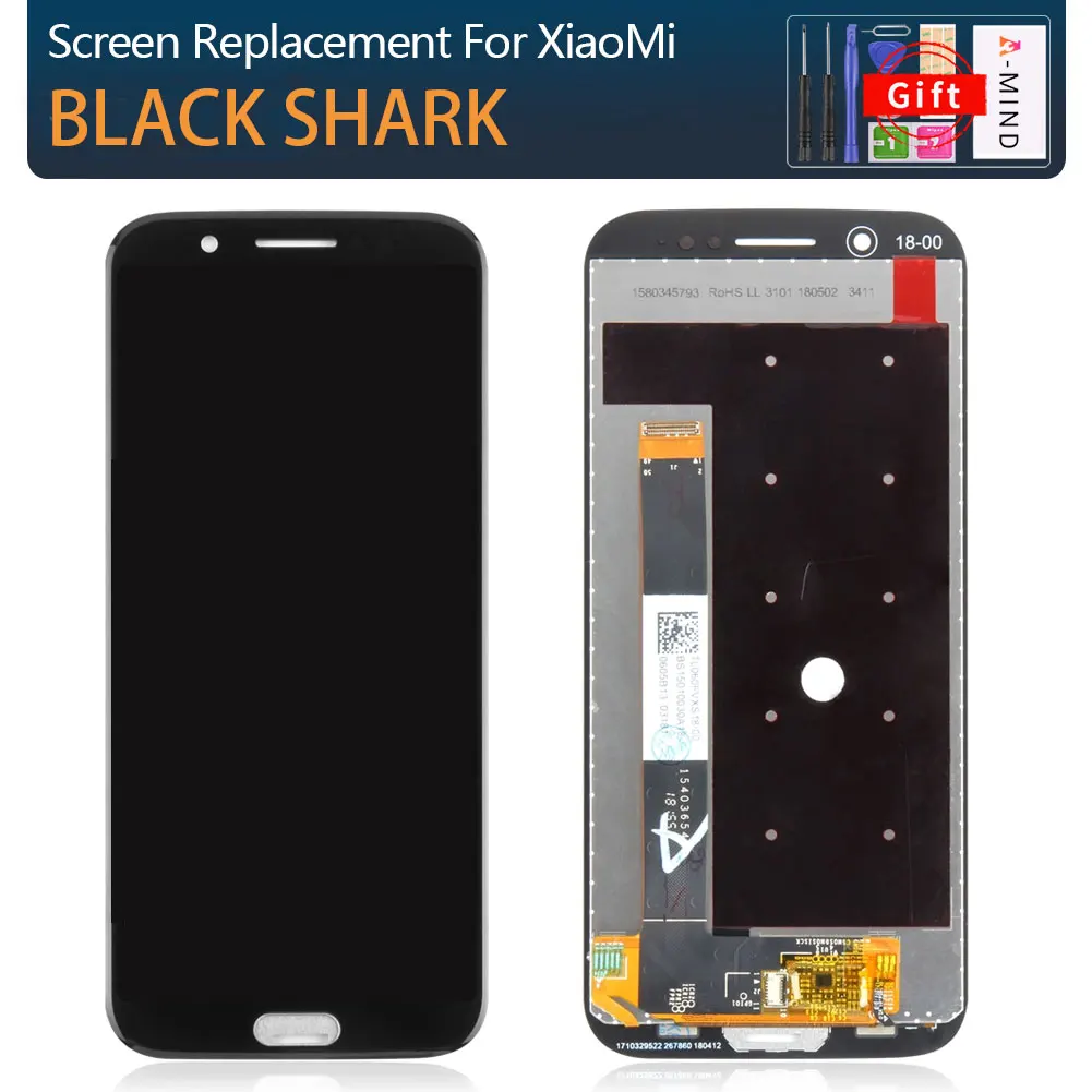 Для Xiaomi Black Shark 1 ЖК-дисплей + Сенсорное стекло дигитайзер полная сборка Замена для