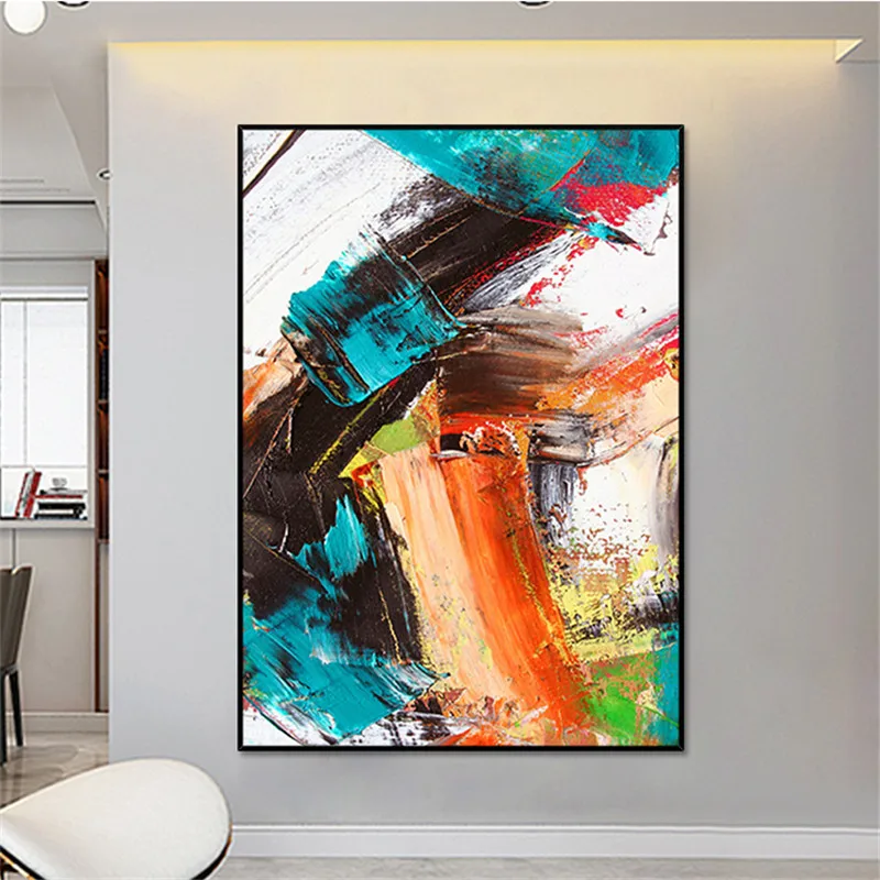 Large size colorful modern abstract canvas painting living room dining room bedroom home decoration wall art