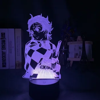 

Kimetsu No Yaiba Tanjiro Kamado Figure 3d Night Lamp for Child Bedroom Decor Nightlight Kids Led Night Light Demon Slayer Gift