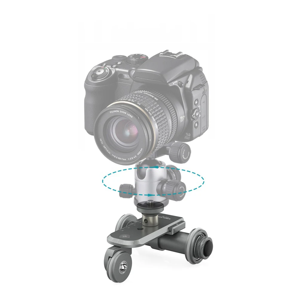 

Kingjoy PPL-06 Motorized Elelctric Track Slider Dolly Car 3-Wheel Video Pulley Rolling Skater for Cannon Nikon Sony for iPhone 7