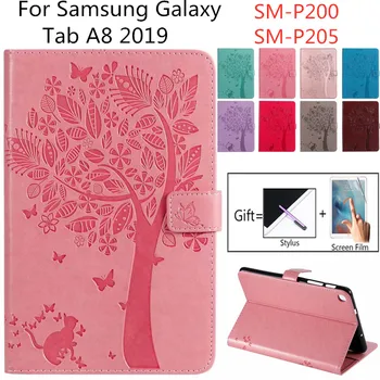 

8" Tablet Funda Capa for Samsung Galaxy Tab A8 2019 SM-P200 P205 Slim Folding Flip Stand PU Leather Wallet Case Cover