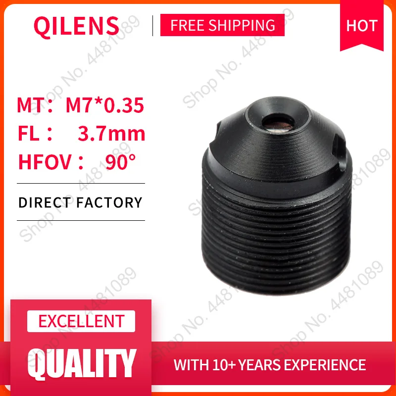 

QILENS M7 Mount FL 3.7mm cctv HD 1.3Megapixel Pinhole Lens Mini 1/3" Image Format For Security Cameras