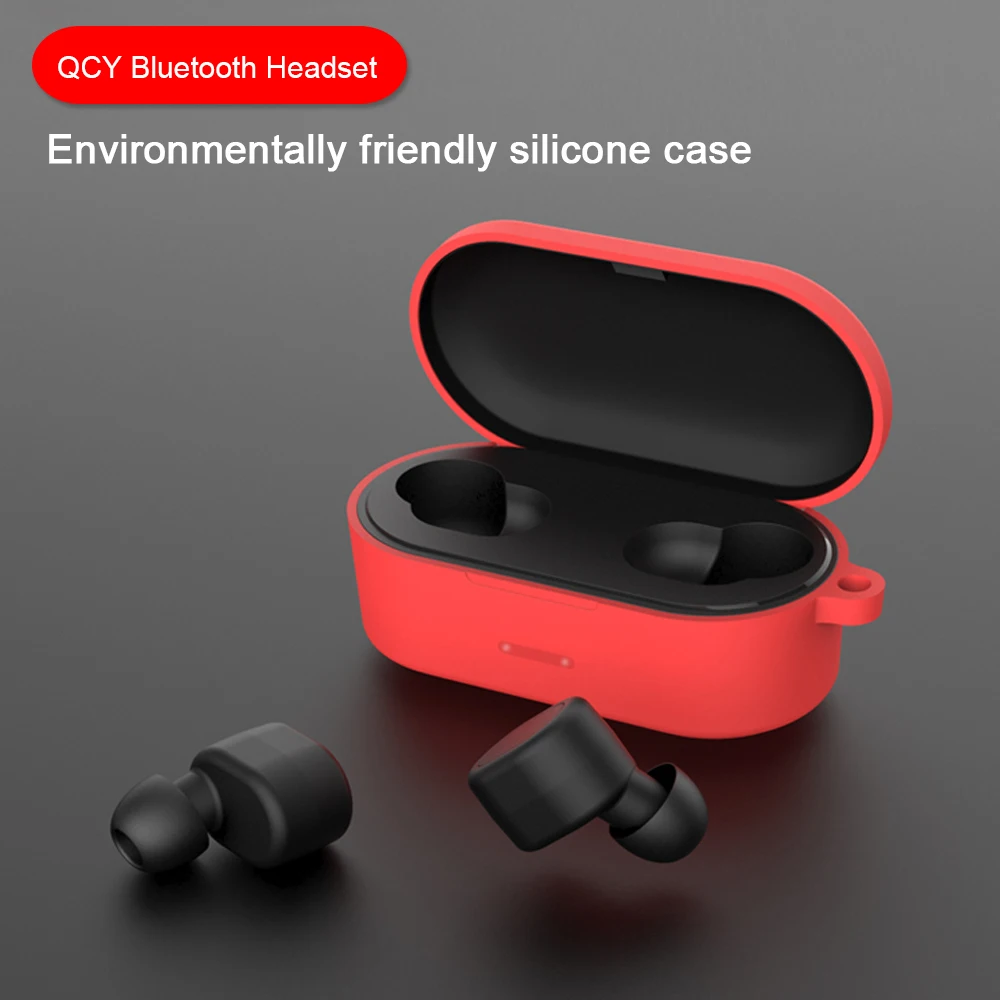 Чехол для наушников QCY T2C Беспроводная Bluetooth Силиконовая гарнитура наушники Полный Чехол для QCY T1S T2C защитный чехол s