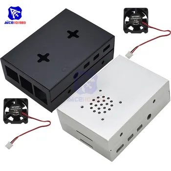 

diymore Raspberry Pi 4 Model B Case CNC Aluminum Case Ultra-thin Metal Shell with Fan for Raspberry Pi 4 Model B