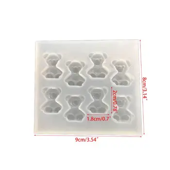 

Hot Lovely Bears Shape Silicone mould for Handmade bracelet manual Ring PU epox
