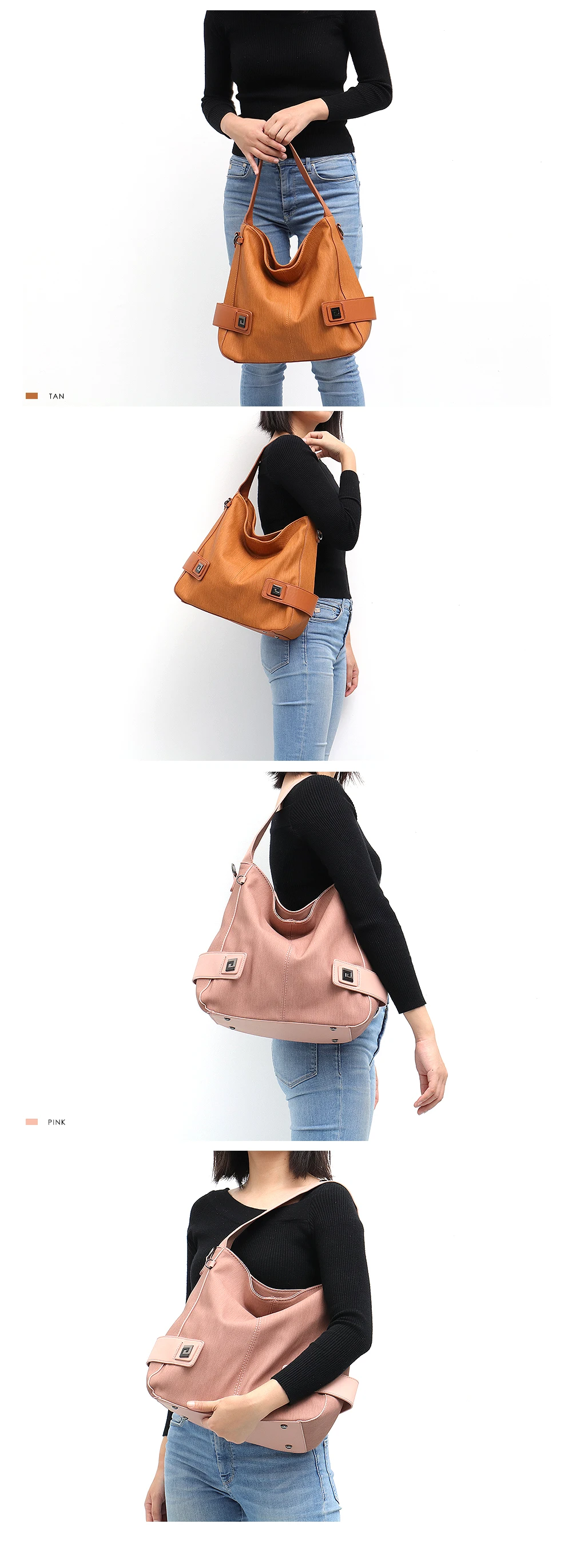 CEZIRA Повседневная Большая сумка-хобо для женщин, высокое качество, веганские кожаные сумки, женская сумка на плечо, дамская модная дизайнерская сумка-мессенджер