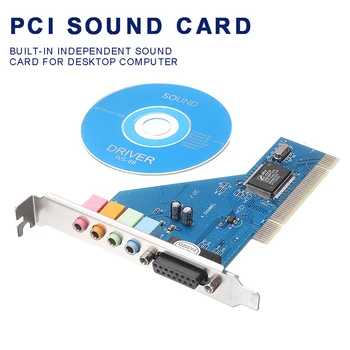 

For Desktop PC Computer 1pc High Quality 4 Channel 8738 Chip Sound Card Internal PCI Port Components Audio Card Pohiks