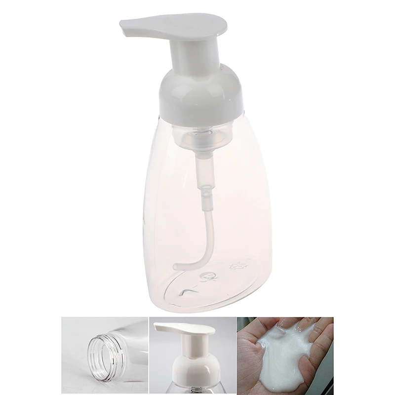PET Clear Foaming Bottle Liquid Soap Whipped Mousse Points Bottling Shampoo Lotion Shower Gel Foam Pump Bottles 250ml