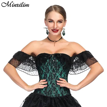 

Minxilim Woman Slimming Push Up Corset Top Bustier Waist Trainer Body Shaper Sexy Woman Underwear Women's Black Gothic Clothes