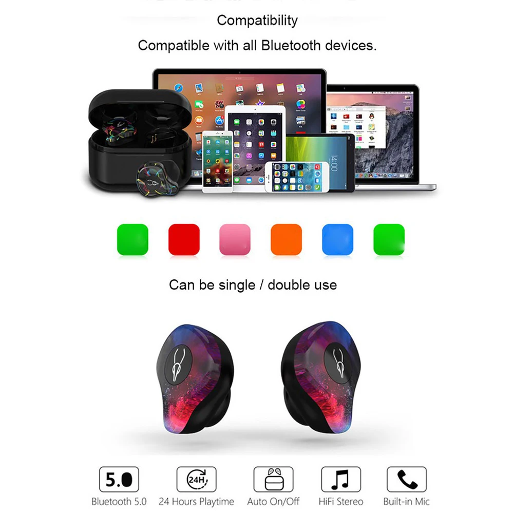 X12 Pro Bluetooth 5,0 3D стерео Водонепроницаемые Наушники Беспроводные спортивные наушники Голосовое управление игровая гарнитура беспроводные наушники