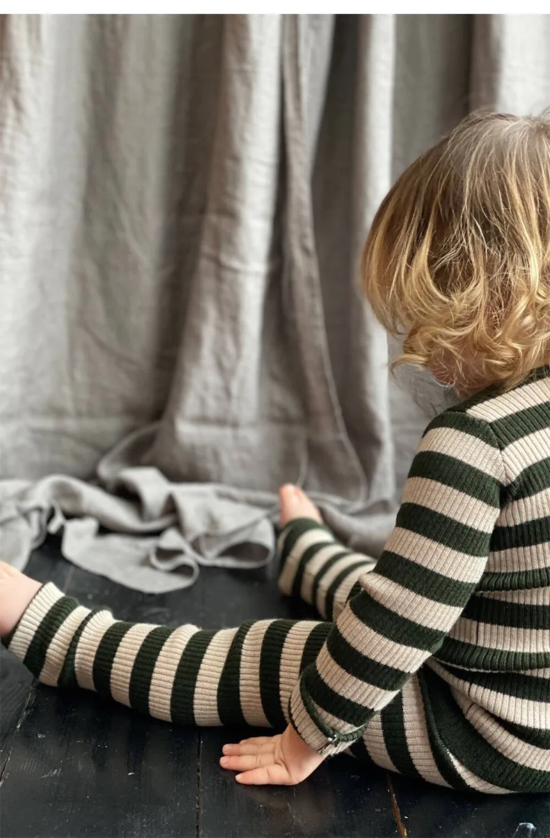 マブリ mabli レギンス　stripe　12m HealthKnit / ヘルスニット 】 マルチボーダー柄 レギンス SIP