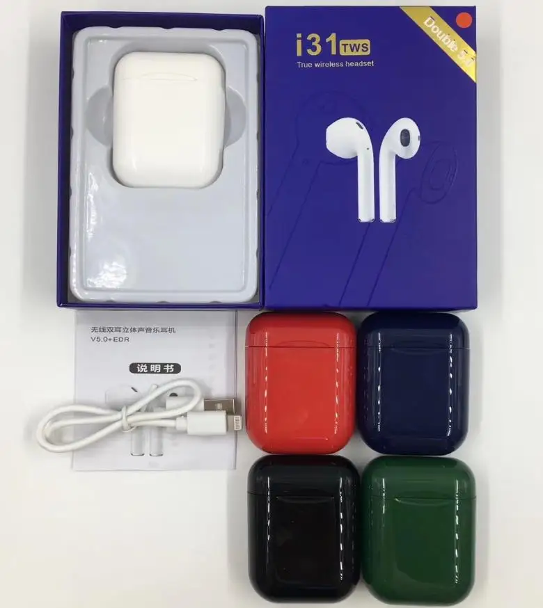 

2019 Original i31 tws Bluetooth Earbuds Portable Mini Earphones with Mic BT 5.0 Touch Model Auto Power VS i11 i12 i20 tws