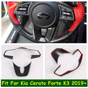 

Steering Wheel Frame Decoration Cover Trim Accessories For Kia Cerato Forte K3 2019 2020 Carbon Fiber Look Interior Refit Kit