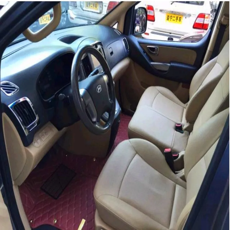 

High quality! Custom full set car floor mats + trunk mat for Hyundai H-1 12 seats 2019-2010 waterproof car carpets for H1 2016