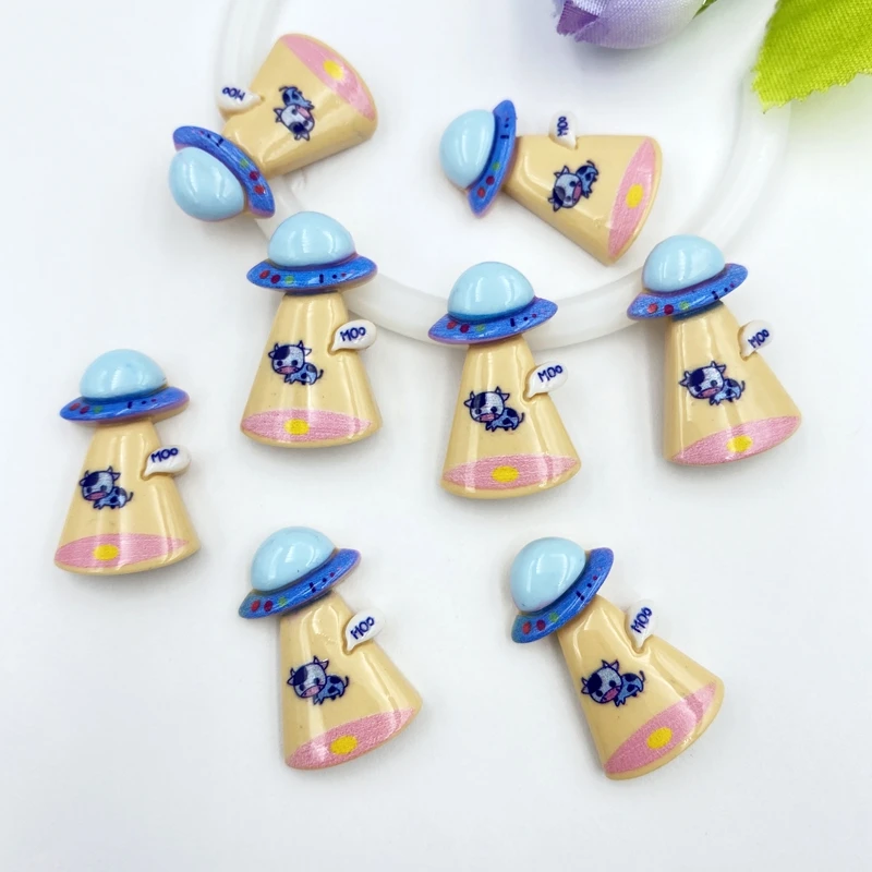 10pcs/lot kawaii resin Cute Mini UFO flatback cabochons For Hair Bow Centers DIY Scrapbooking Decor C25 10pcs/lot kawaii resin Cute Mini UFO flatback cabochons For Hair Bow Centers DIY Scrapbooking Decor C25