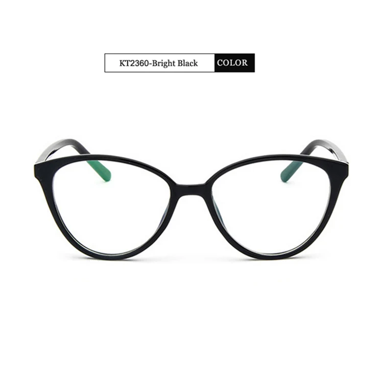 Brigtht Black KOTTDO, модные женские очки кошачий глаз, оправа, мужские Оптические очки, ретро очки, компьютерные очки, прозрачные очки - Цвет оправы: Brigtht Black