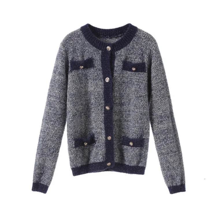 Брендовый дизайнерский женский кардиган женский однобортный вязаный кардиган элегантный свитер куртка пальто женская осенняя одежда B063