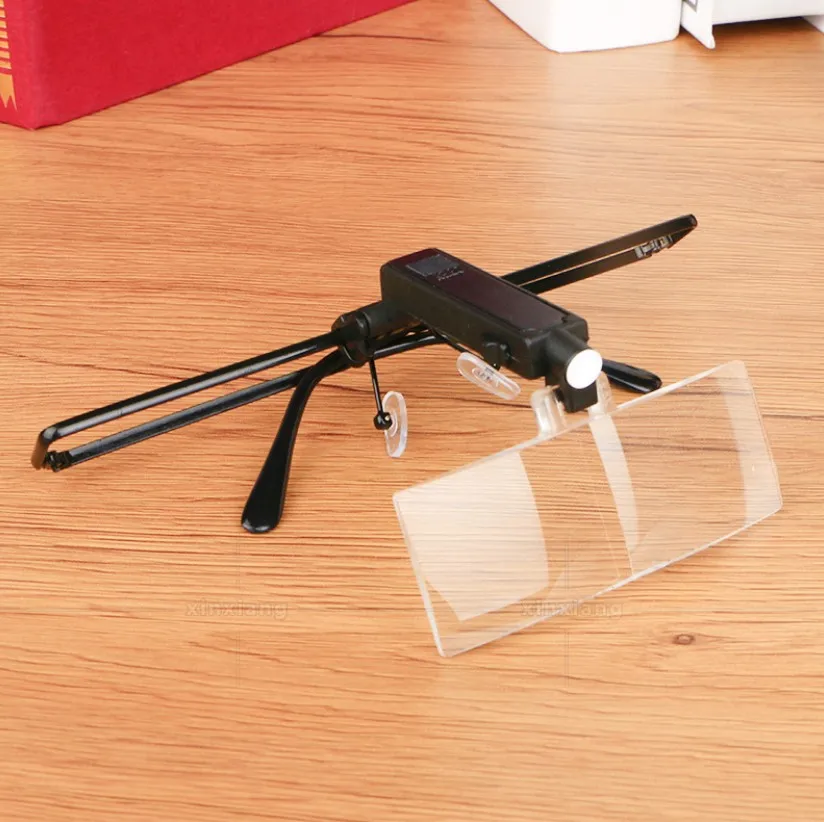 1.5X 2.5X 3.5X Magnifying Glass Maintenance of Circuit Board Clock Instruments LED Light Glasses Appreciation Tool Magnifier