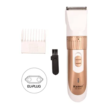 

Portable 220V Powerful Hair Clipper Beard Mustache Trimmer Rechargeable Male Haircut Machine Cutter with Limit Comb Brush Silver