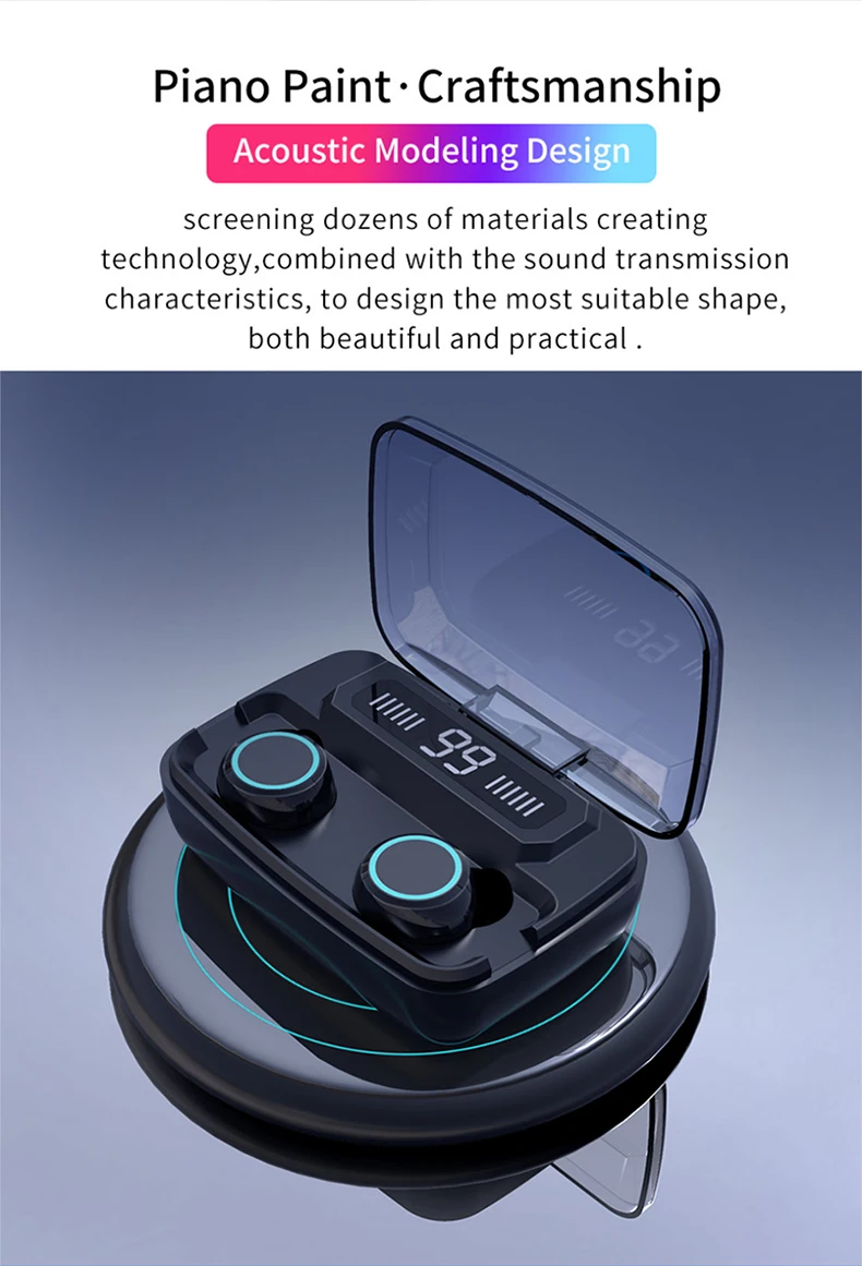 M11TWS сенсорная Беспроводная bluetooth-гарнитура, гарнитура для упражнений, HiFi гарнитура 4000 мА перезаряжаемый мобильный телефон
