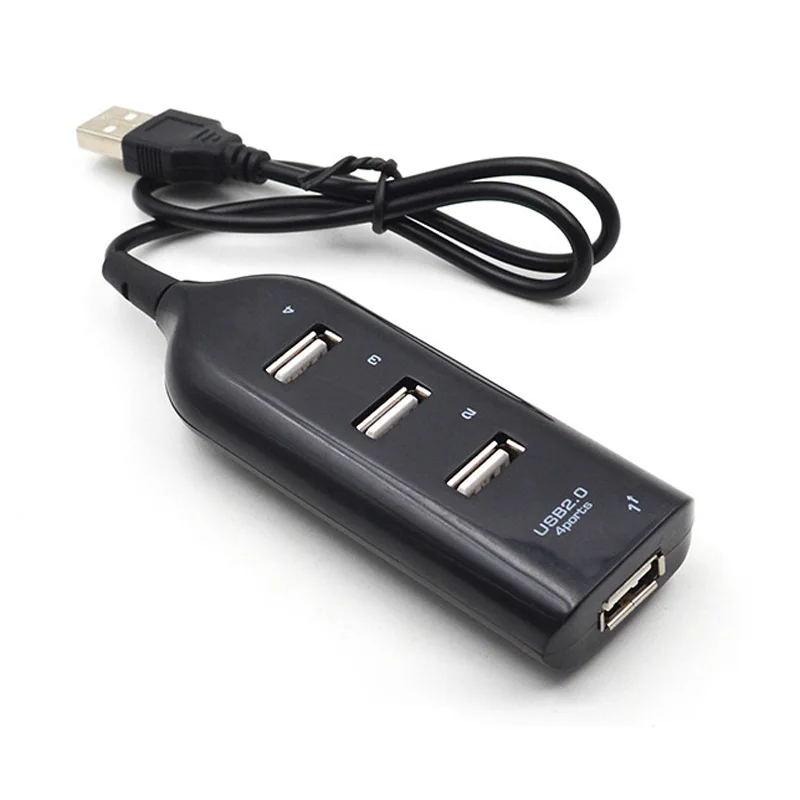 USB 2 0 4 портовый высокоскоростной разветвитель удобный порт мини адаптер для ПК