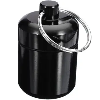 

1Pc Pill Medicine Box Case Portable Waterproof Travel Container Keychain Tools Key with Ring Chain First Aid Medicine Box