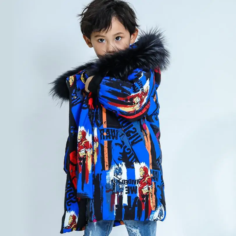 

Fashion Graffiti Hooded Children Down Jacket Winter Thicker Warm Oversize Boys Coat White duck down jacket Modis Kids Clothes Down Jacket Outerwear Y2149