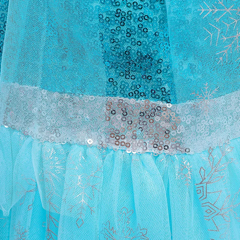 Платье Анны и Эльзы для девочек Рождественский Костюм Снежинки для принцесс детский парик Анны Корона комплект детская одежда для косплея