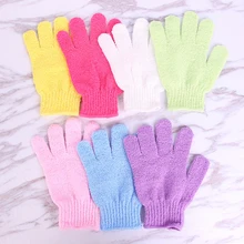 Отшелушивающая губка для массажа тела, перчатки для ванны и душа, моющаяся ткань для душа, скраб для спины, увлажнение, спа-перчатки для кожи