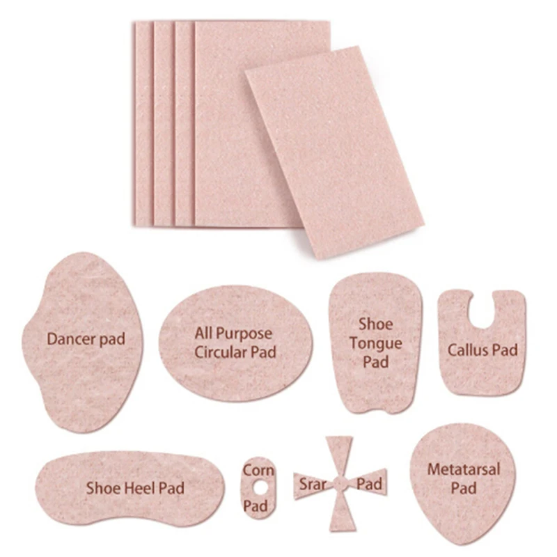 5PCS Brand New Autohesion Multi-function Anti-wearing Velvet Foot Pad Sticker Back Heel Stickers