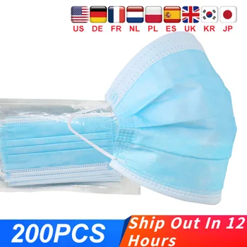

2020 Disposable Medical Mask 3 Layer Filter Safe Non-woven Protective Surgical Mask Anti-Dust Breathable Earloops Face Mask
