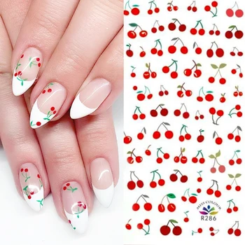 

1 Sheet 3D Butterfly Nails Art Decals Decorations Fruits flower Series Nail Sticker For Nails Tips DIY Manicures Accessories