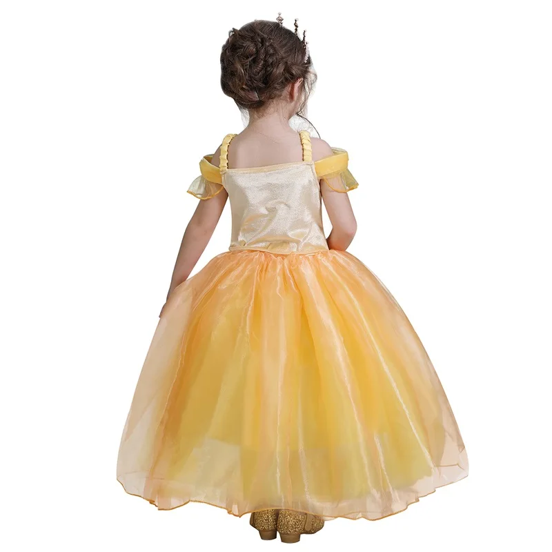 Girls Dress Princess Costume Children Cosplay Party Disfraz Kids Halloween Robe Fille new model children's dress