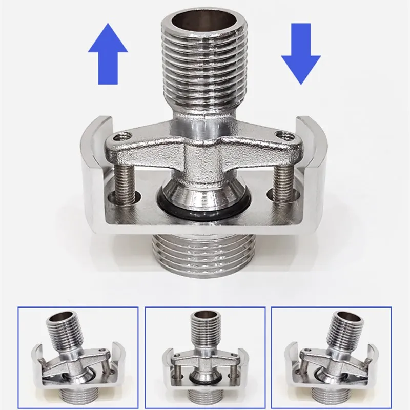 Adjustable Universal Bent Foot Brass Shower Faucet Intake Pipe Bent Foot Eccentric Extension Screw Outer Corner Joint Correction