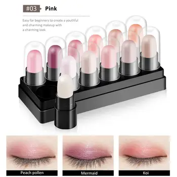 

12 Color New Eye Shadow Box Set Lying Silkworm Matte Shimmer Pigment Rainbow Shiny Multicolorful Eyes Waterproof Cosmetics TSLM1