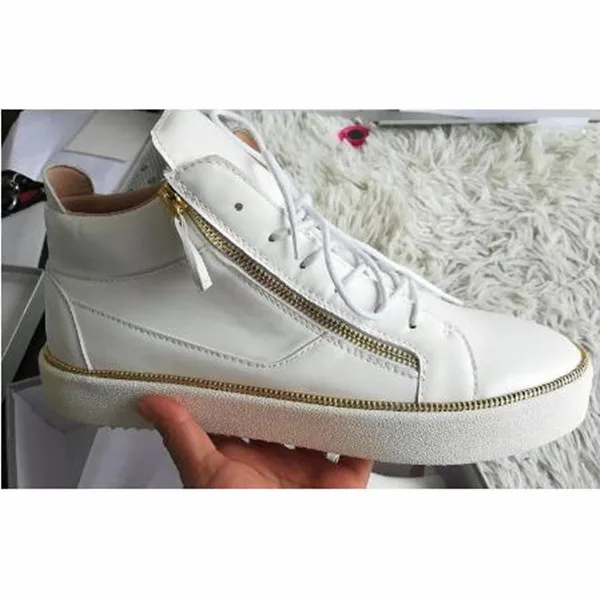 Г., модные белые кожаные кроссовки мужская обувь на плоской платформе с золотой молнией, удобная дизайнерская обувь для тренировок унисекс, повседневная обувь для тенниса